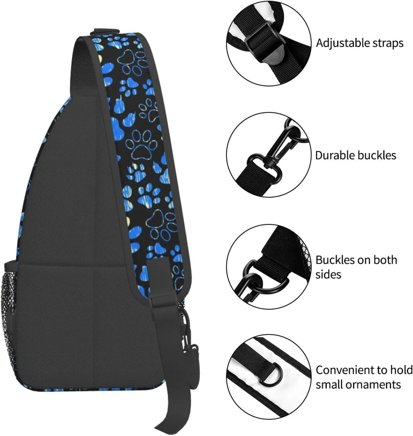 Sling Daypacks,adjustable Rope Crossbody One Shoulder Bag Travel Hiking Cycling for Men Women Gift…