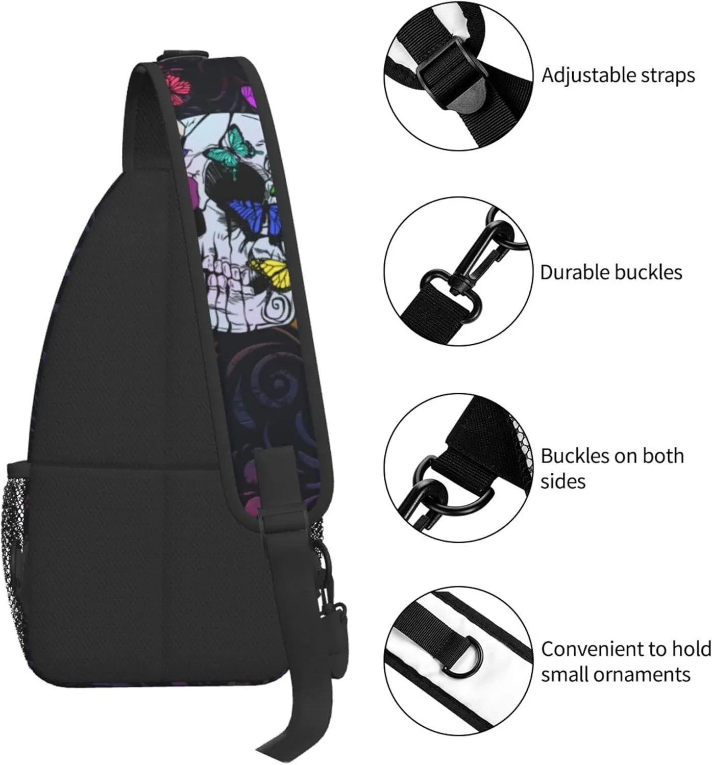 Sling Daypacks,adjustable Rope Crossbody One Shoulder Bag Travel Hiking Cycling for Men Women Gift…