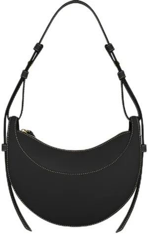 Small niche design single shoulder crossbody bag, leather crescent bag, genuine leather women's bag, armpit saddle bag