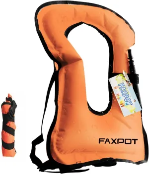 Snorkel Vest, Adults Portable Kayaking Buoyancy Inflatable Swim Vest Jackets, Diving Surfing Adjustable Snorkeling Vest Swimming Jacket for Outdoor Water Sports Fun Safety