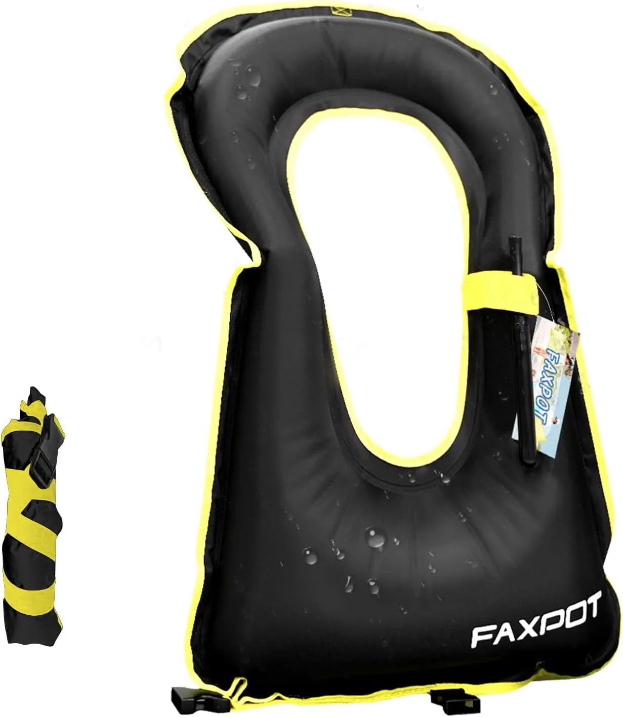 Snorkel Vest, Adults Portable Kayaking Buoyancy Inflatable Swim Vest Jackets, Diving Surfing Adjustable Snorkeling Vest Swimming Jacket for Outdoor Water Sports Fun Safety