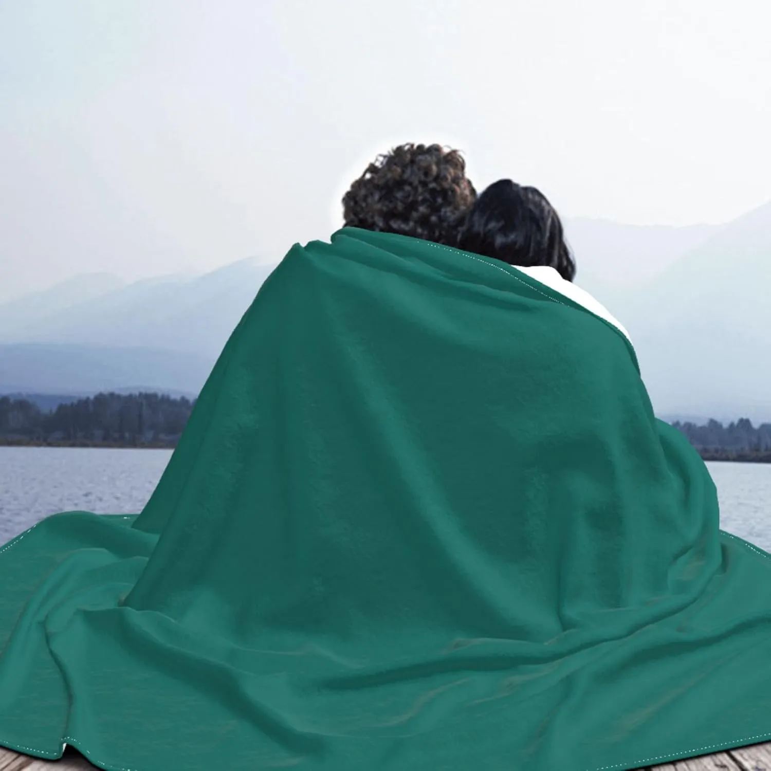 Solid Dark Green Super Soft Microfiber Flannel Blankets, Bed, Sofa Ultra Luxurious Warm and Cozy for All Seasons