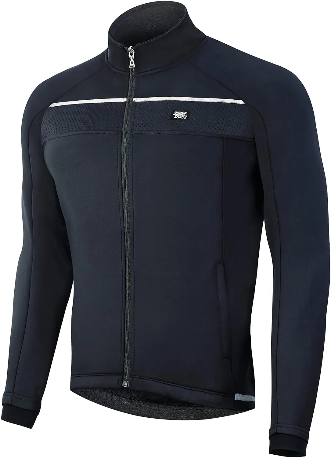 Souke Sports Men's Winter Cycling Jacket, Windproof Water Resistant Thermal Windbreaker