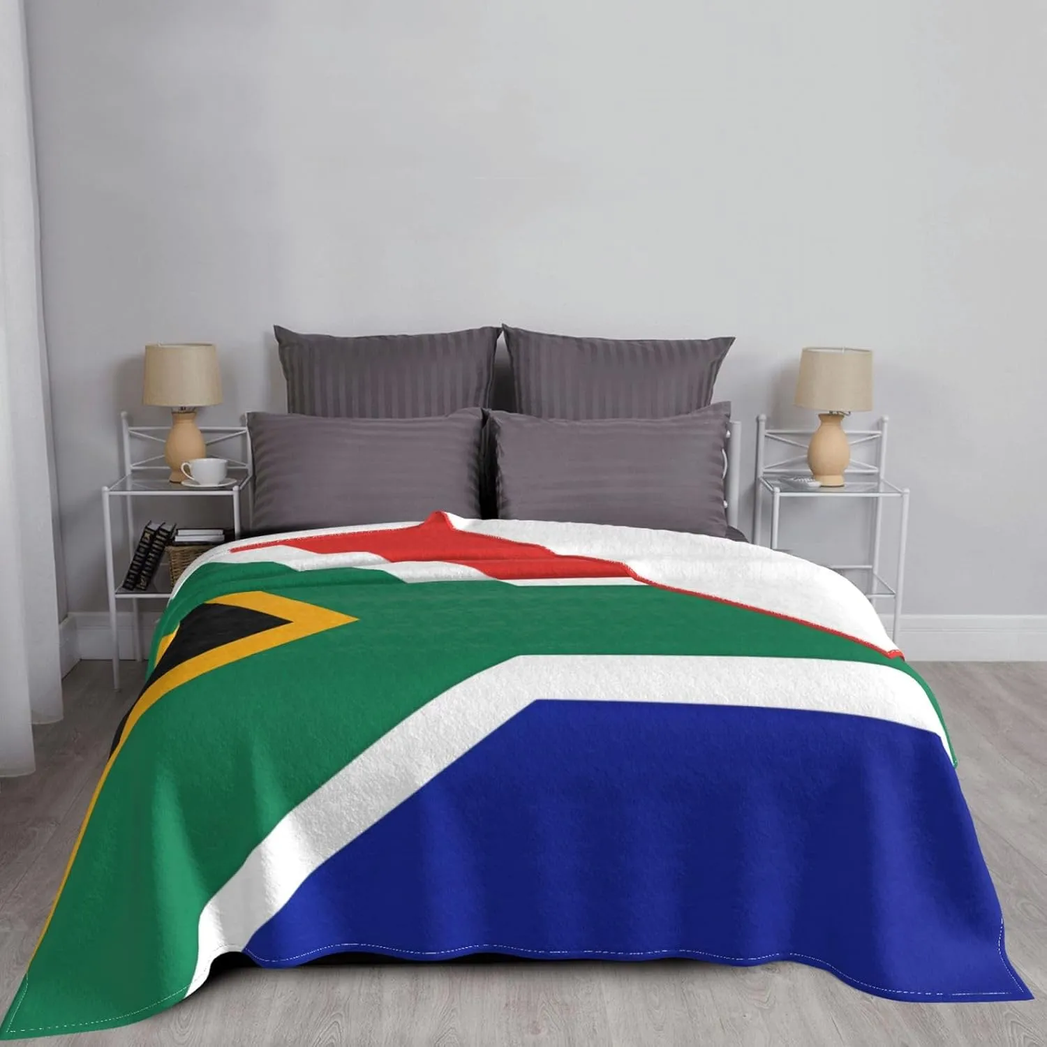 South Africa Flag Super Soft Microfiber Flannel Blankets, Bed, Sofa Ultra Luxurious Warm and Cozy for All Seasons