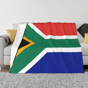 South Africa Flag Super Soft Microfiber Flannel Blankets, Bed, Sofa Ultra Luxurious Warm and Cozy for All Seasons