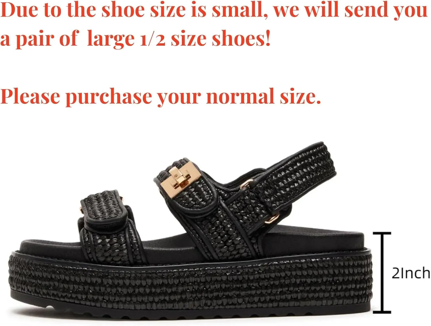 SOVANYOU Raffia Platform Wedge Sandals for Women Comfortable Summer Beach Sandals Open Toe Slingback Platform Sandals with Adjustable Double Buckle