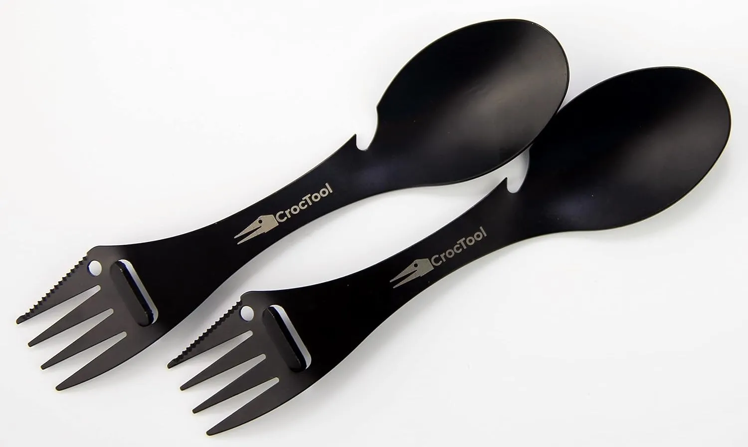 Spork Ultra Lightweight and Strong 5 in 1 Camping Utensil Set-Spoon Fork Knife Peeler Bottle Opener Bag Carry case. Ideal for Outdoors, Home or Office