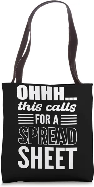 Spreadsheet Crafter Spreadsheet Calculate Spreadsheet Tote Bag