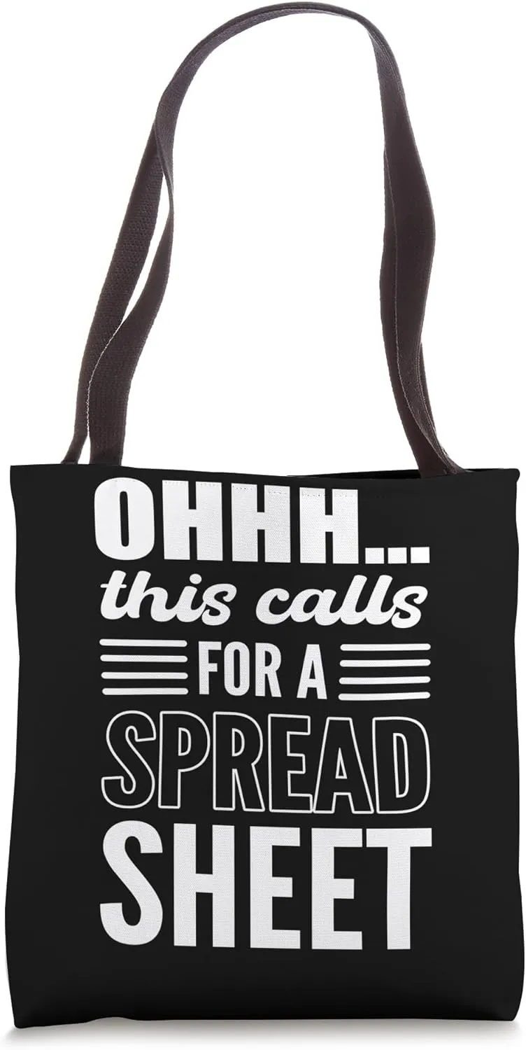 Spreadsheet Crafter Spreadsheet Calculate Spreadsheet Tote Bag