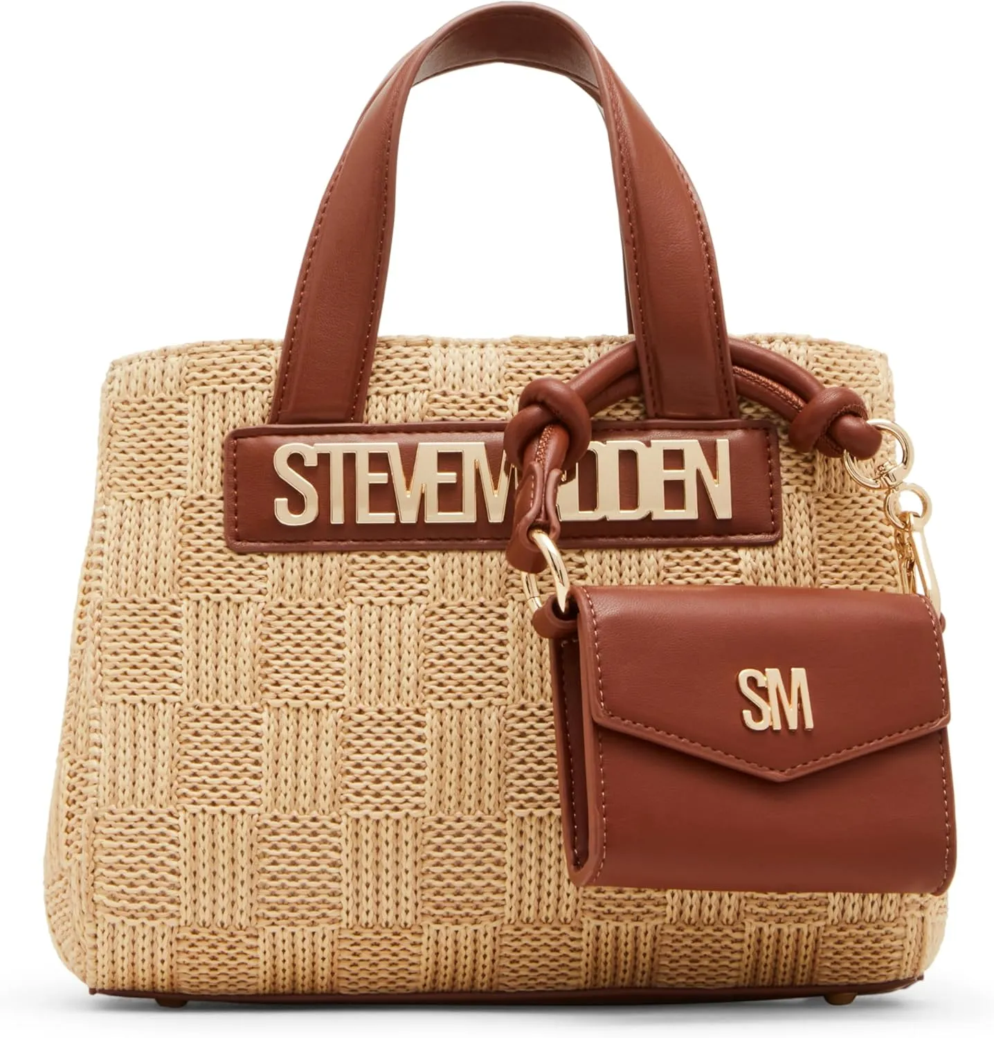 Steve Madden Flores Raffia Mini Tote