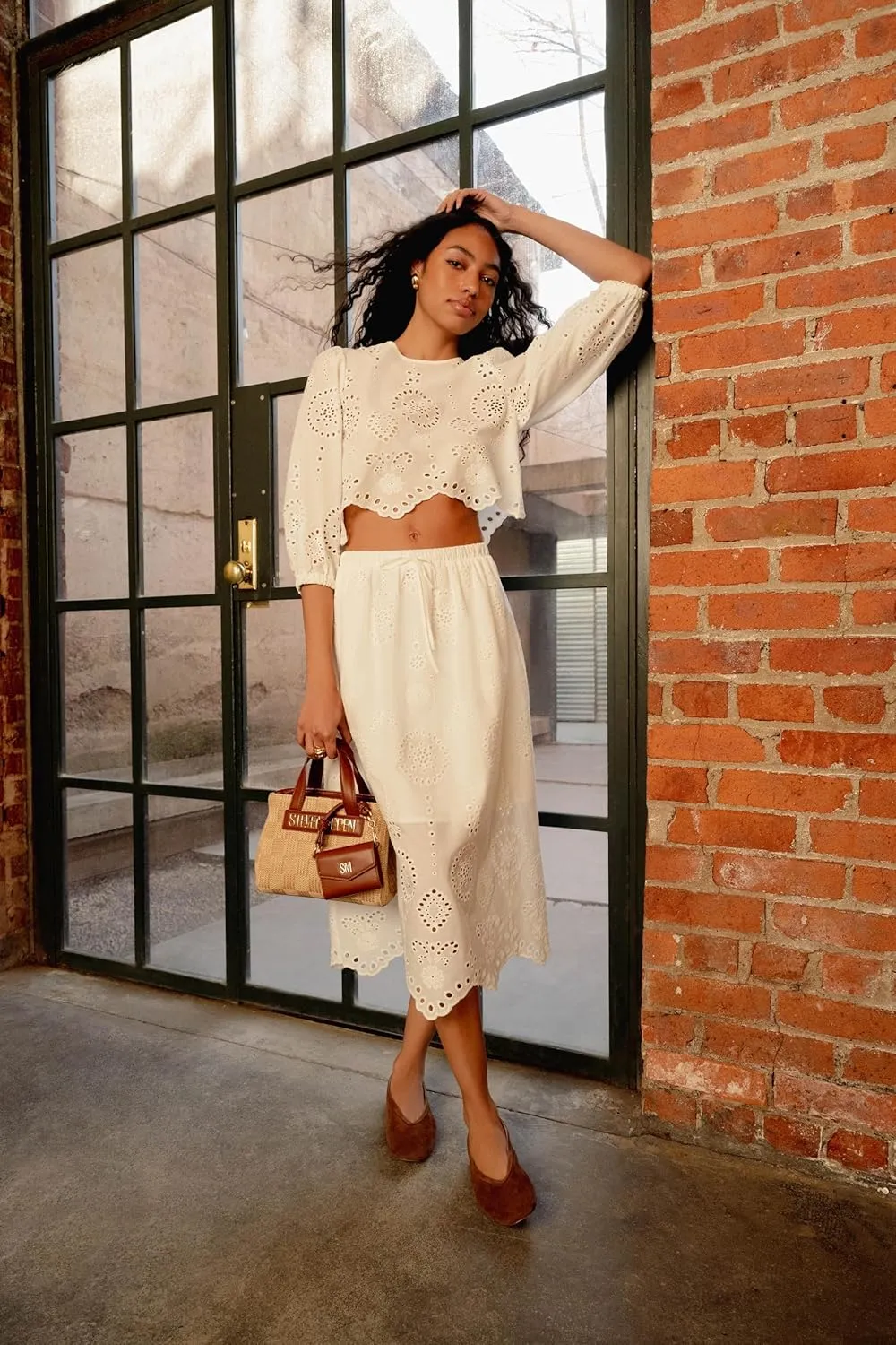 Steve Madden Flores Raffia Mini Tote