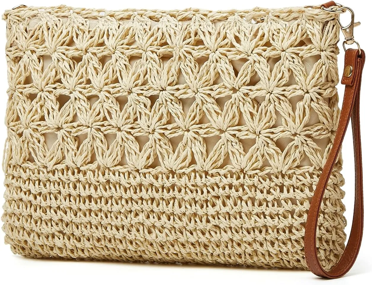 Straw Beach Bags For Women Rattan Purses Summer Straw Handwoven Bag Raffia Handbag Shoulder Bag Cross-body Square Bag