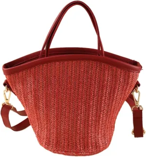 Straw Beach Bags for Women Woven Crossbody Bags Handmade Tote Bag Raffia Bag Straw Purse Sling Bag Handbag Summer Vacation