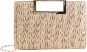 Straw Clutch Evening Bags for Women Handmade Straw Bags Tote Bag Woven Shoulder Crossbody Bag Summer Beach Bag Handbag 2024
