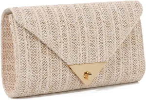 Straw Clutch Purse for Women Rattan Raffia Evening Handbags Summer Beach Bag Envelope Handbag 2025