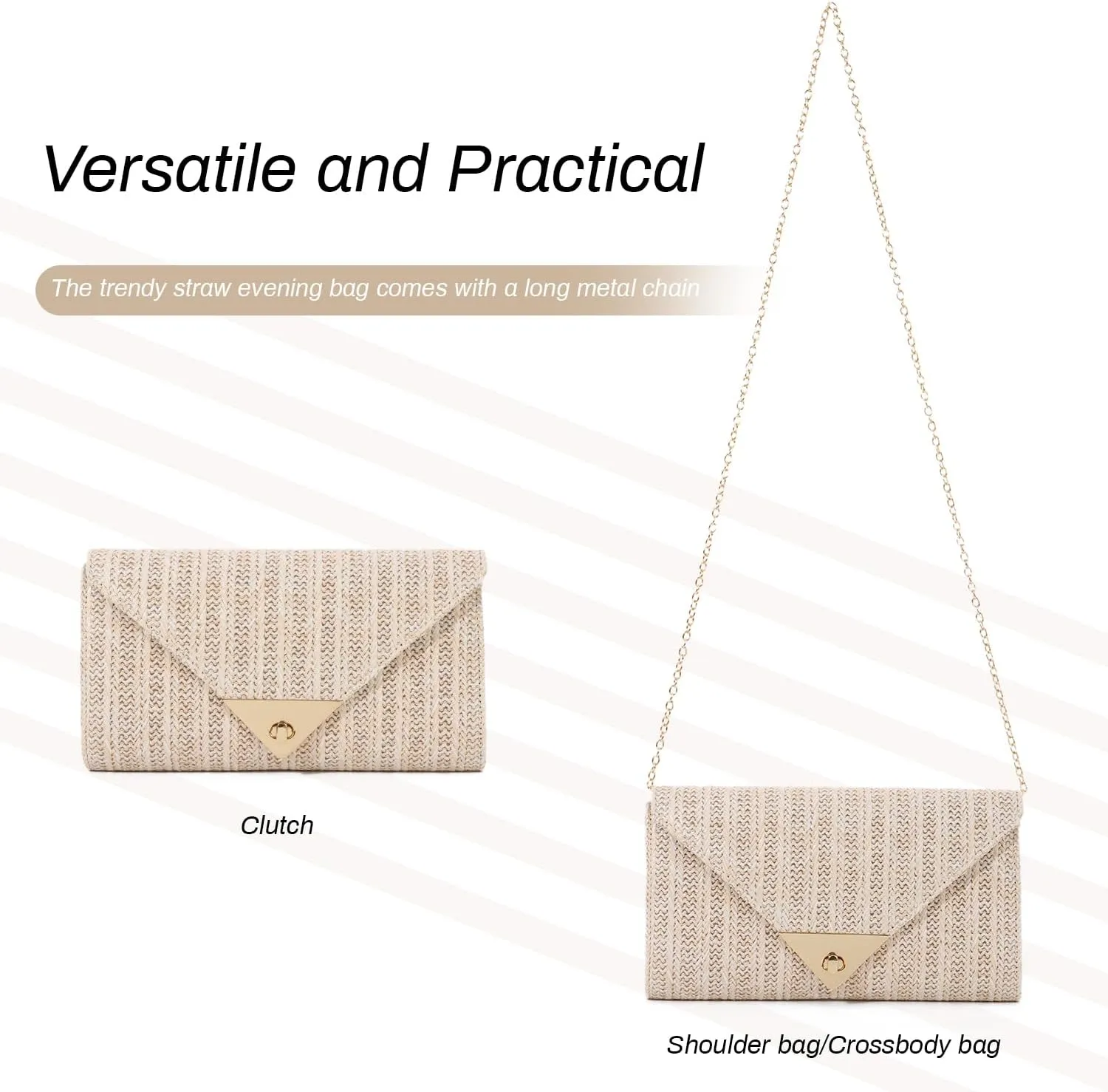 Straw Clutch Purse for Women Rattan Raffia Evening Handbags Summer Beach Bag Envelope Handbag 2025