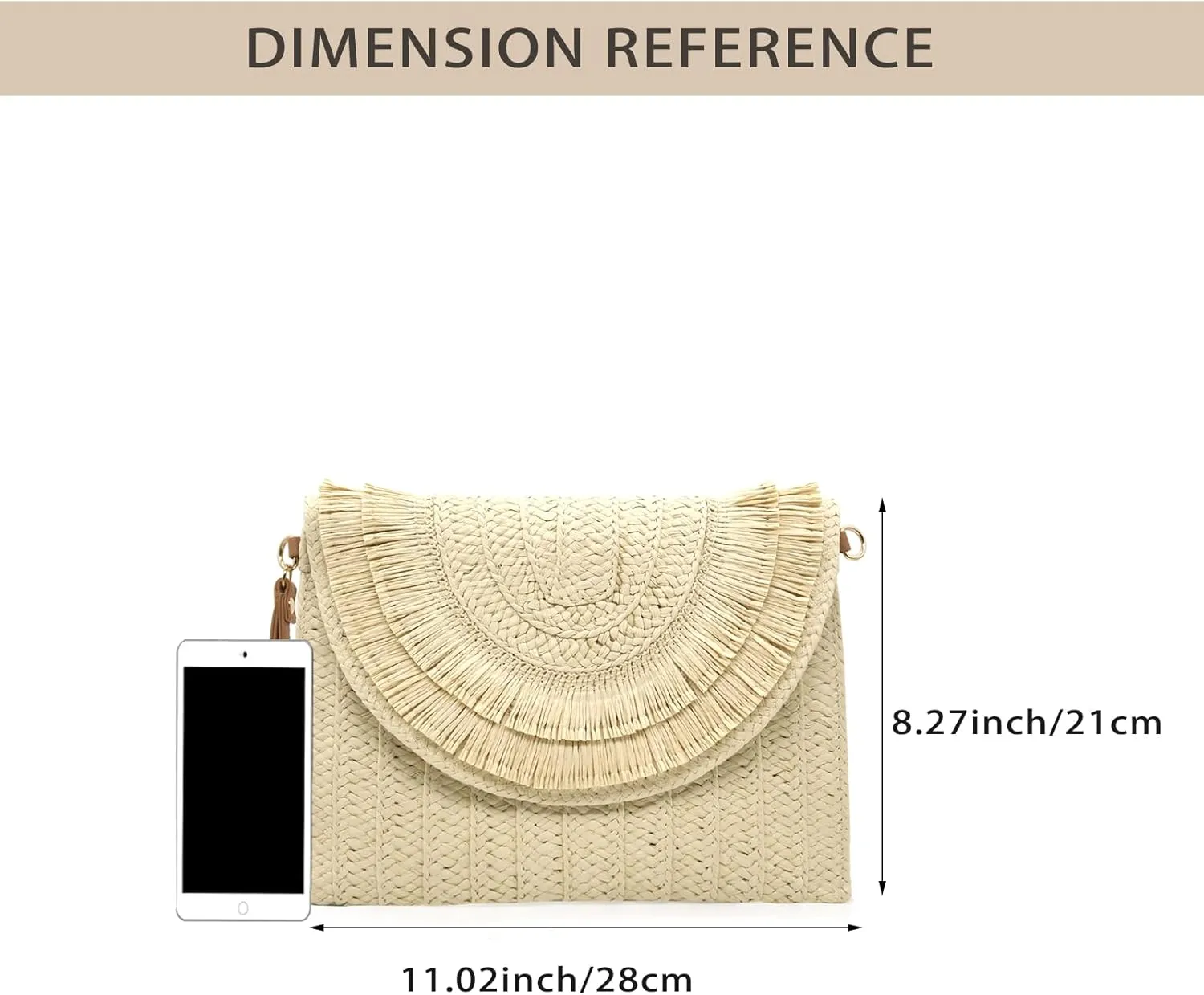 Straw Clutch Purses for Women Straw Crossbody Bags Summer Beach Bag Rattan Purse Woven Clutch Handbag