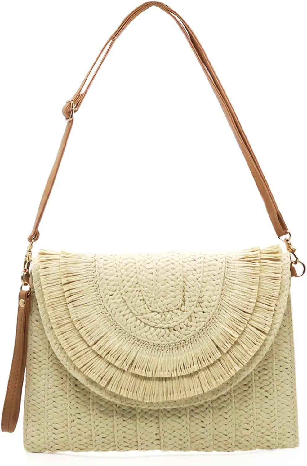 Straw Clutch Purses for Women Straw Crossbody Bags Summer Beach Bag Rattan Purse Woven Clutch Handbag
