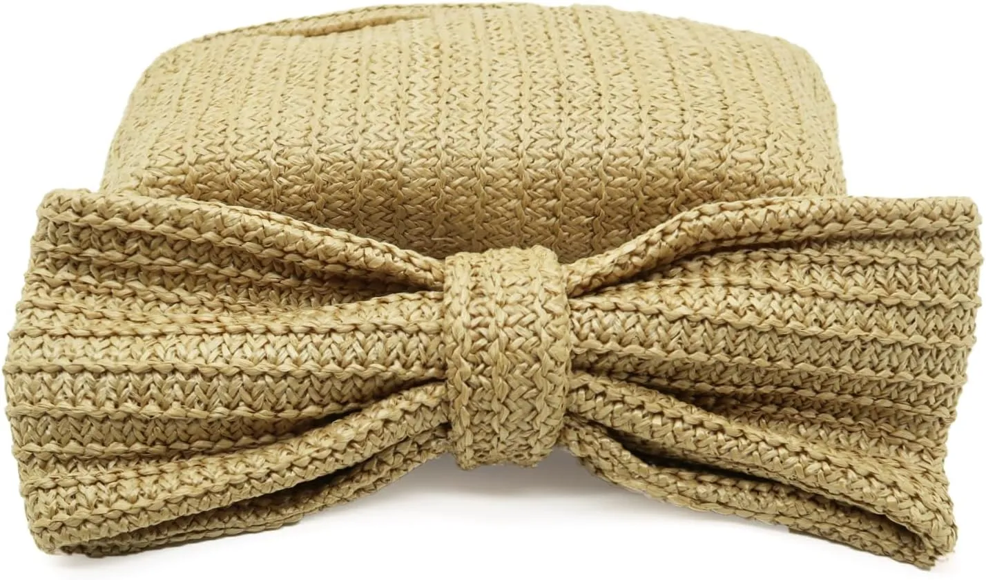 Straw Clutch Purses for Women Summer Woven Beach Purse Raffia Handbag Vacation Tote