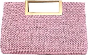 Straw Crossbody Shoulder Bags for Women Raffia Woven Boho Clutch Purse Summer Beach Vacation Evening Handbags