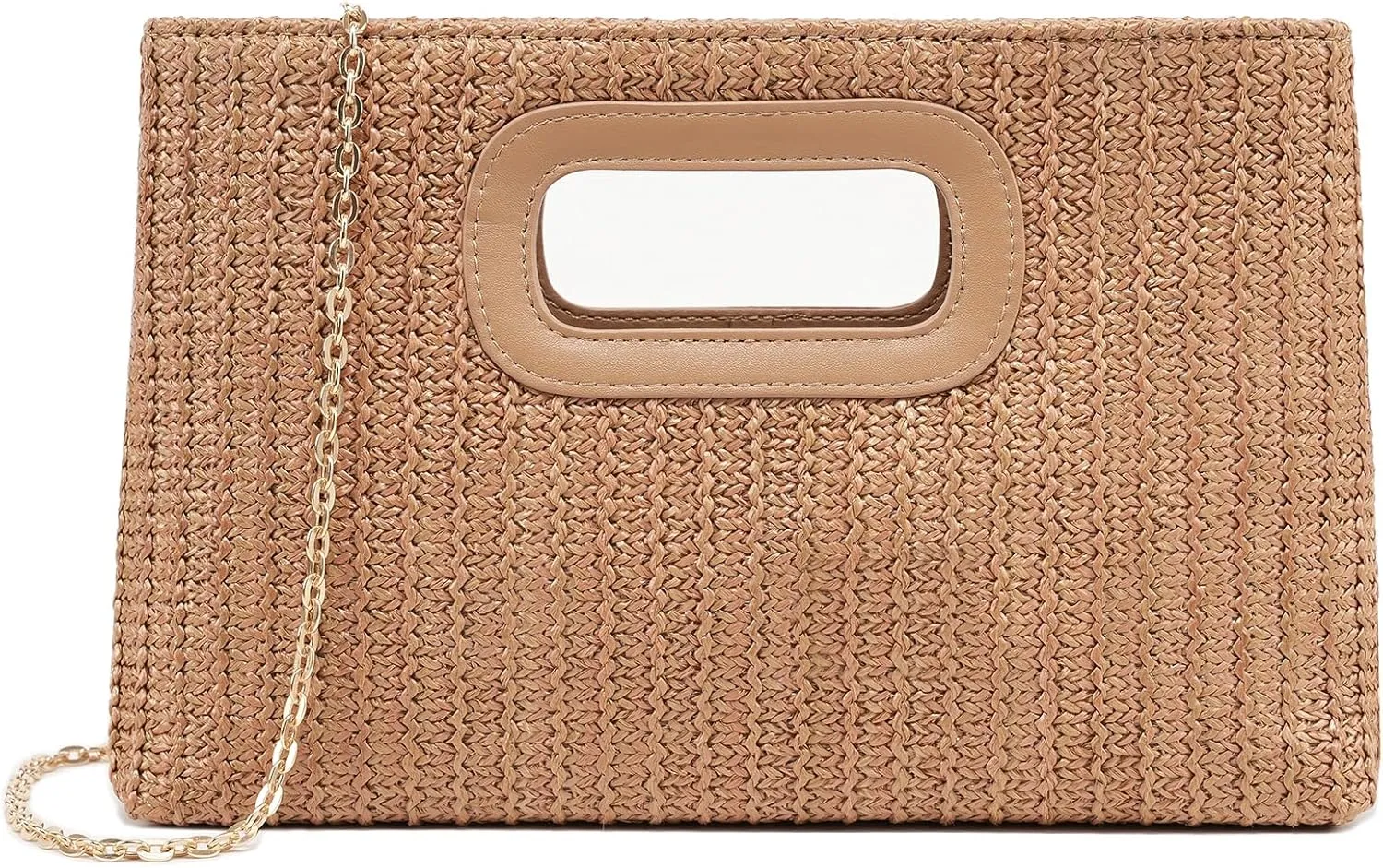 Straw Purse Top Handle Clutch Bag, Woven Beach Shoulder Crossbody Bag Raffia Handbag Raffia Summer Vacation Tote