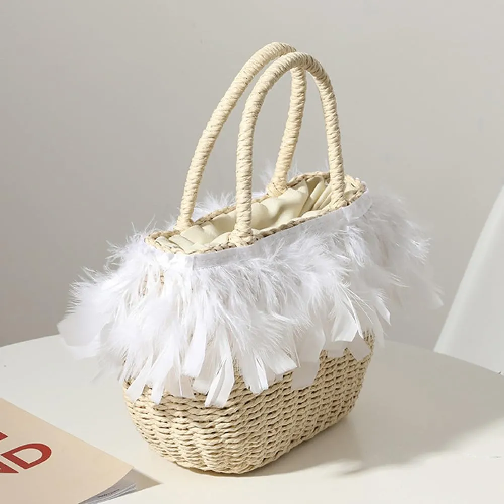 Straw Tote Rattan Summer Purse Handbags Straw Bags for Summer Raffia Tote Beach Purse Shopping Vacation Holiday