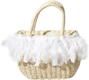 Straw Tote Rattan Summer Purse Handbags Straw Bags for Summer Raffia Tote Beach Purse Shopping Vacation Holiday