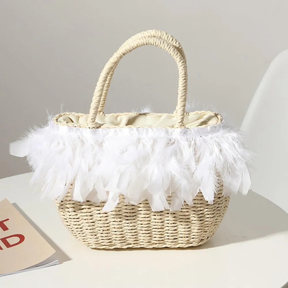 Straw Tote Rattan Summer Purse Handbags Straw Bags for Summer Raffia Tote Beach Purse Shopping Vacation Holiday
