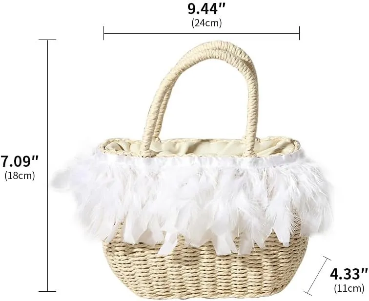 Straw Tote Rattan Summer Purse Handbags Straw Bags for Summer Raffia Tote Beach Purse Shopping Vacation Holiday