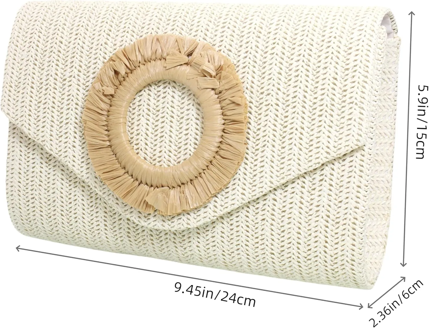 Straws Clutch Purses Raffia Beach Bag Woven Handbag Shoulder Crossbody Purse Woven Purse Vacation Handbags