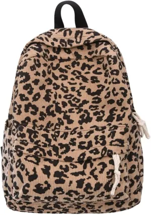 Student School Bag Autumn Winter Backpack Large Capacity Laptop Daypacks Leopards Print Backpack Travel Preppy Bag