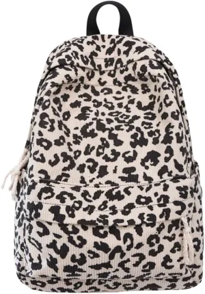 Student School Bag Autumn Winter Backpack Large Capacity Laptop Daypacks Leopards Print Backpack Travel Preppy Bag