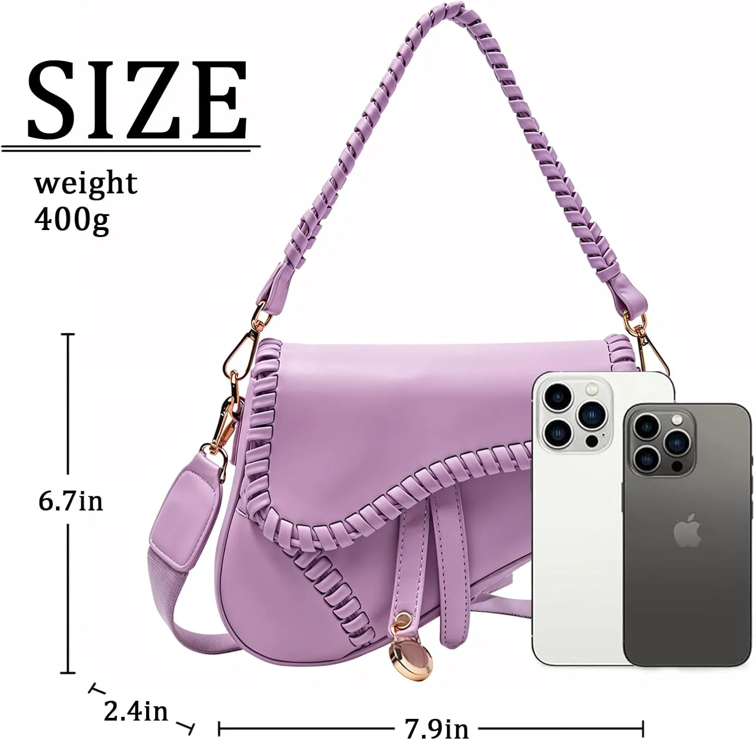 Stylish saddle bag Women's handbag Trendy shoulder bag crossbody bag