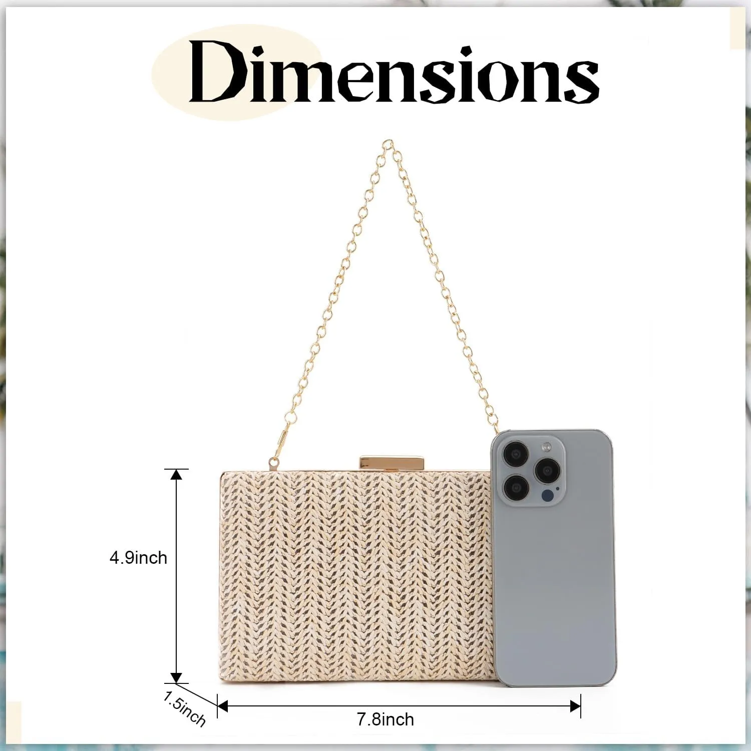 Summer Straw Clutch Purses for Women Raffia Evening Bag Woven Crossbody Handbags for Party Wedding