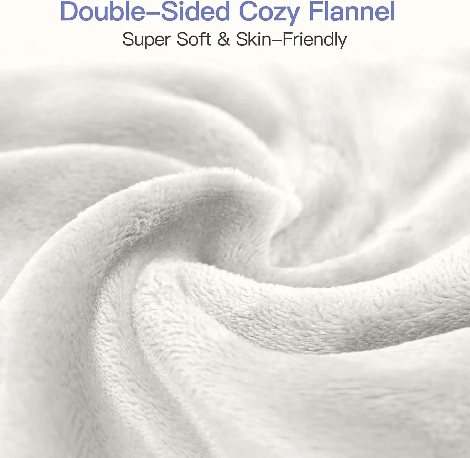 Sunvivi Heated Electric Blanket Queen Size with Dual Control, 5 Years Warranty, 10 Heat Settings, 12 Hours Auto Off, Machine Washable, ETL Certified, Overheating Protection, White