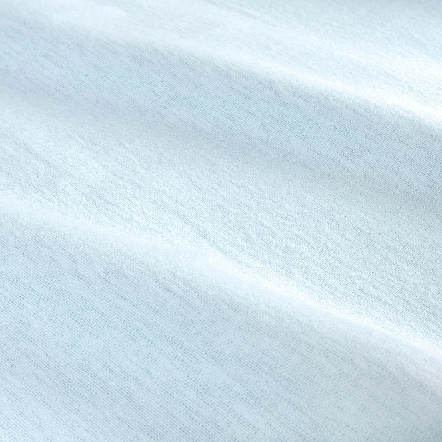 Superior Flannel Cotton Bed Sheet Set, Set Includes: One Flat Sheet, One Fitted Sheet and Two Pillowcases, Breathable, Modern Solid Classic, King, Light Blue