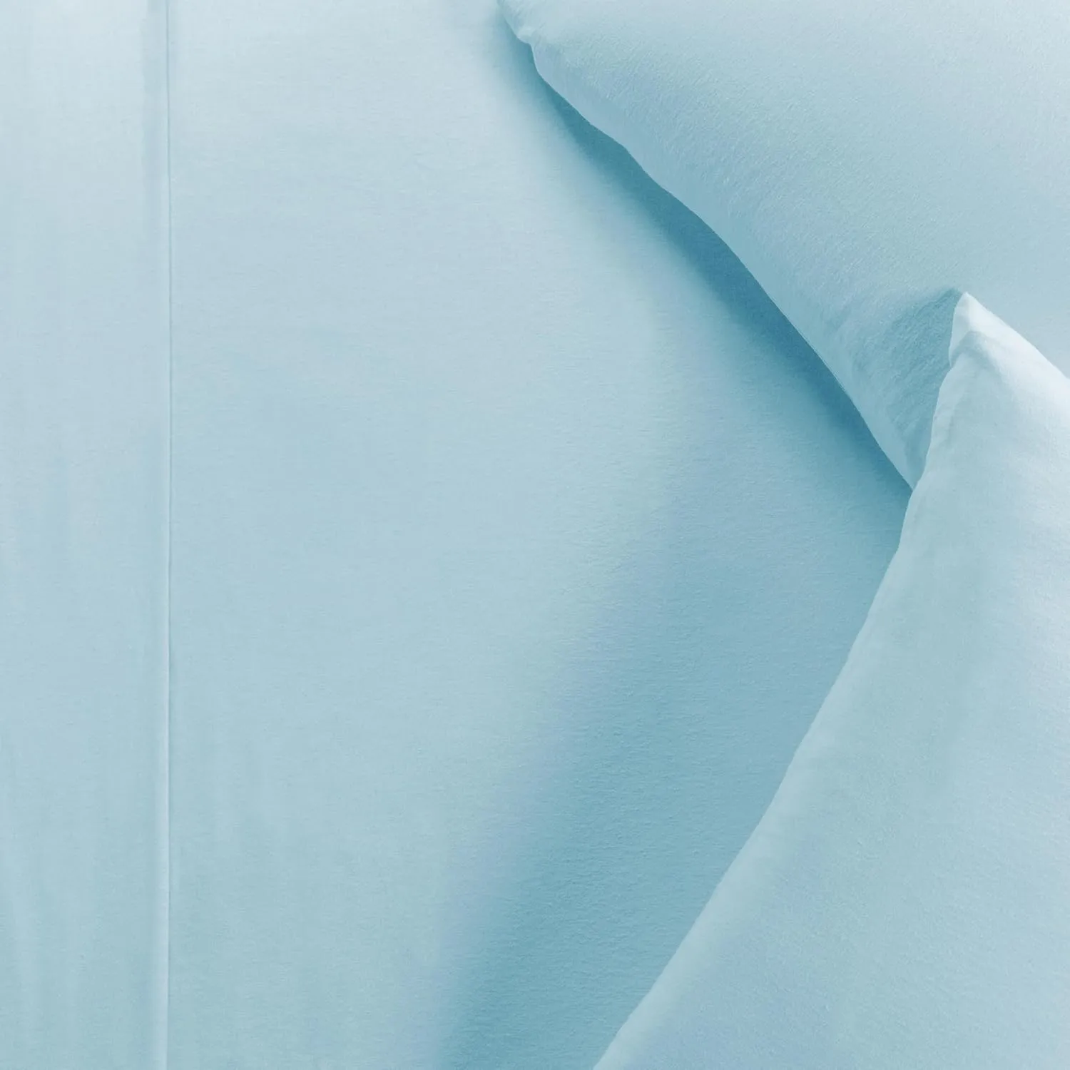 Superior Flannel Cotton Bed Sheet Set, Set Includes: One Flat Sheet, One Fitted Sheet and Two Pillowcases, Breathable, Modern Solid Classic, King, Light Blue