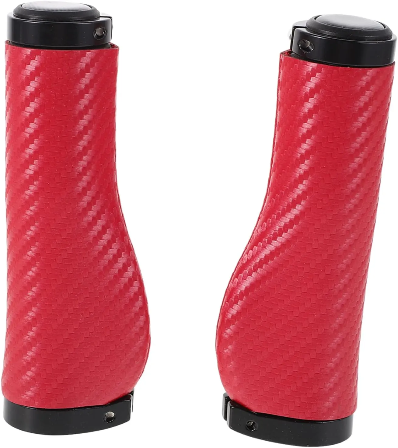 SUPVOX 1 Pair Shock Absorbing Mountain Bike Handlebar Grips Slip PU Leather Covers Hand Stitched for Enhanced Stability and Control for Cycling Adventures