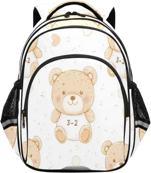 susiyo Cute Bear Double shoulders Backpack, zipper backpack, With compartments, Double side bag, for school