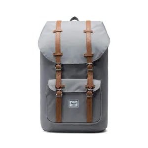 Tan Synthetic Leather Herschel Little America Backpack-Grey