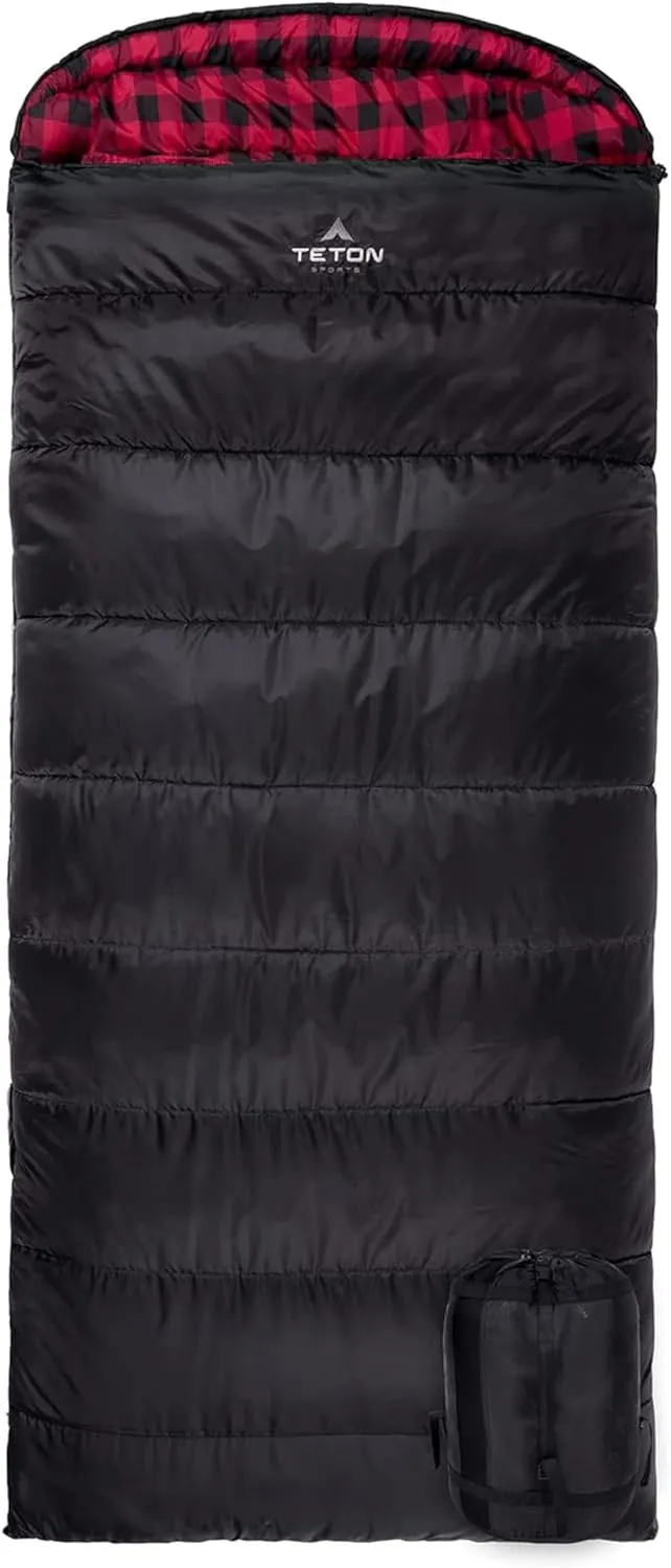 Teton Celsius XXL Sleeping Bag, Cold Weather Sleeping Bags for Adults and Kids, Camping Made Easy and Warm. Compression Sack Included, 35F, 25F, 0F, 20F Degree