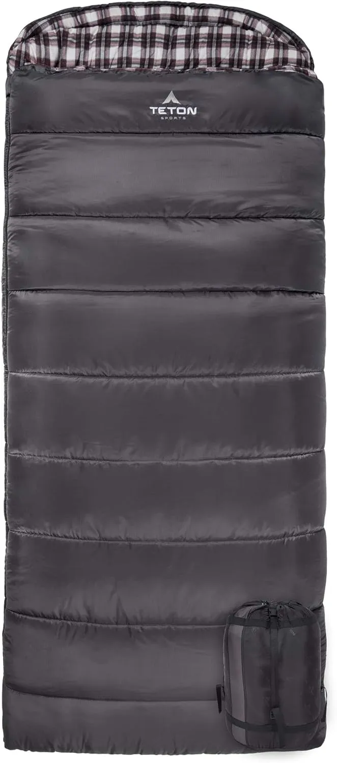 Teton Celsius XXL Sleeping Bag, Cold Weather Sleeping Bags for Adults and Kids, Camping Made Easy and Warm. Compression Sack Included, 35F, 25F, 0F, 20F Degree