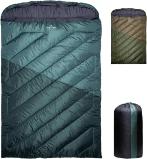 TETON Mammoth, 20 Degree and 0 Degree Sleeping Bags, Double Sleeping Bag, A Warm Bag the Whole Family can Enjoy. Great Sleeping Bag for Camping, Hunting and Base Camp. Compression Sack Included