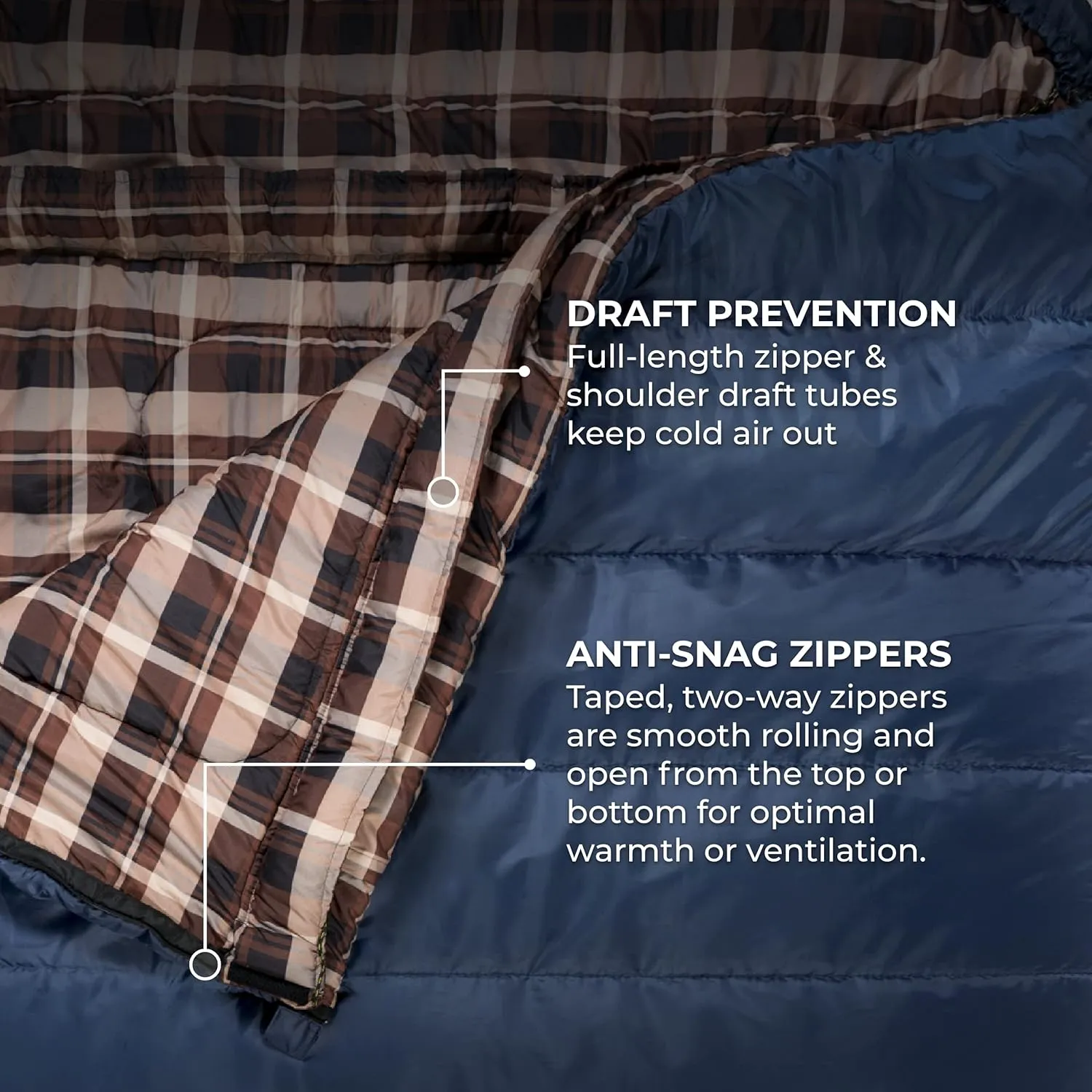 TETON Mammoth, 20 Degree and 0 Degree Sleeping Bags, Double Sleeping Bag, A Warm Bag the Whole Family can Enjoy. Great Sleeping Bag for Camping, Hunting and Base Camp. Compression Sack Included