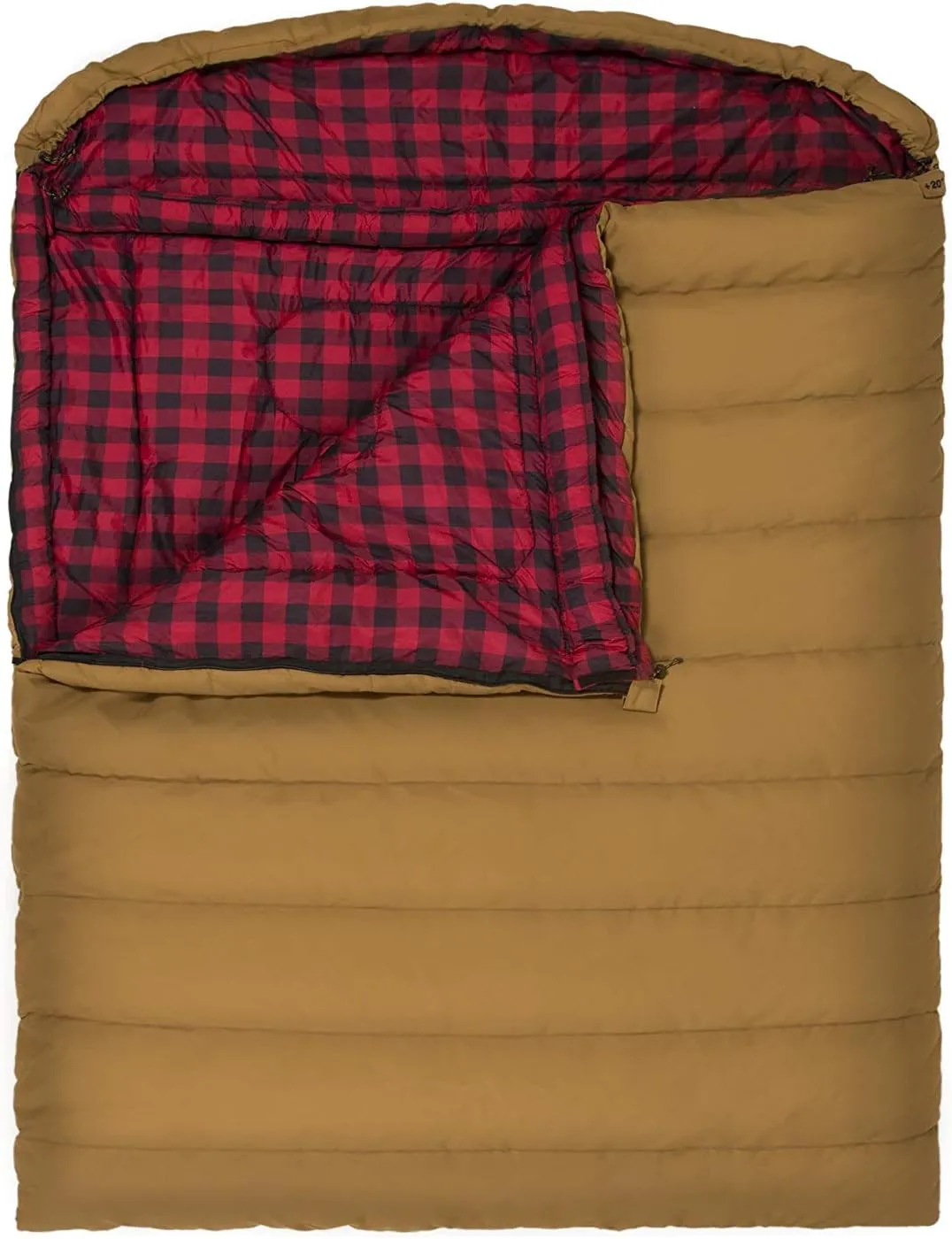 TETON Mammoth, 20 Degree and 0 Degree Sleeping Bags, Double Sleeping Bag, A Warm Bag the Whole Family can Enjoy. Great Sleeping Bag for Camping, Hunting and Base Camp. Compression Sack Included