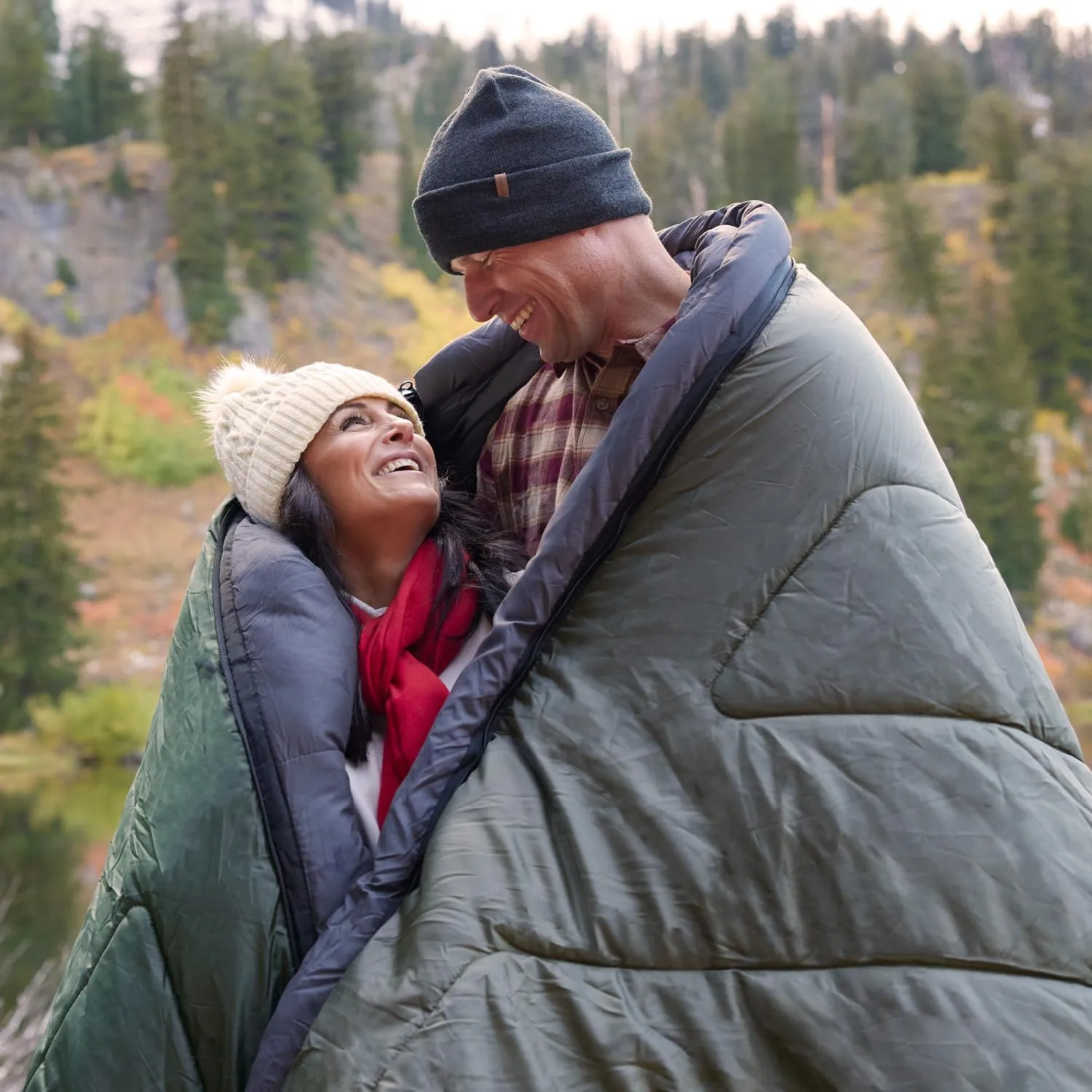 TETON Mammoth, 20 Degree and 0 Degree Sleeping Bags, Double Sleeping Bag, A Warm Bag the Whole Family can Enjoy. Great Sleeping Bag for Camping, Hunting and Base Camp. Compression Sack Included