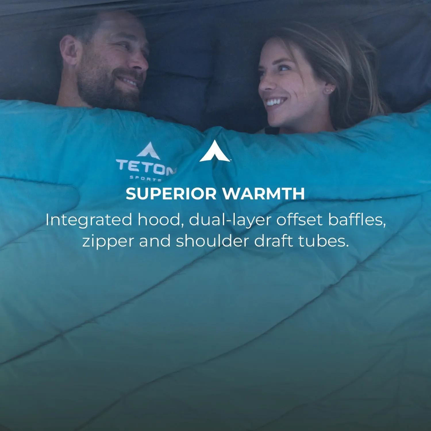 TETON Mammoth, 20 Degree and 0 Degree Sleeping Bags, Double Sleeping Bag, A Warm Bag the Whole Family can Enjoy. Great Sleeping Bag for Camping, Hunting and Base Camp. Compression Sack Included