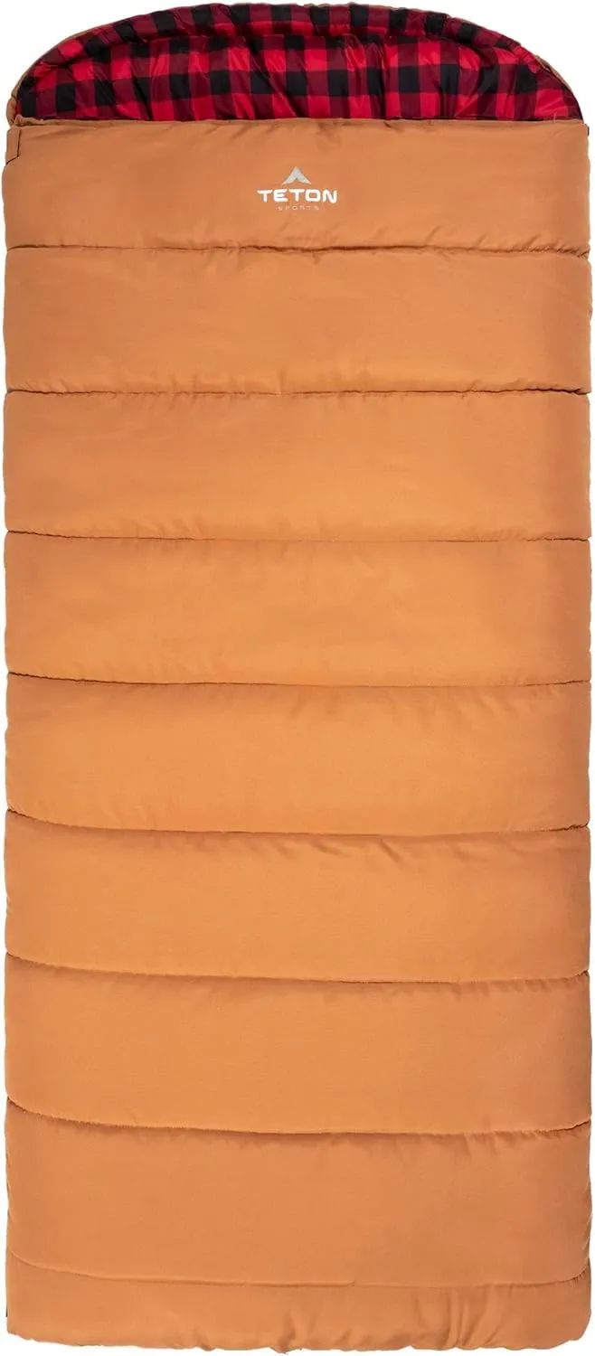 TETON Sports Deer Hunter -35F and 0F Degree Sleeping Bag. Warm and Comfortable Camping Sleeping Bags, Teton Tough Canvas Shell for Camping, Hunting, and Cold Weather