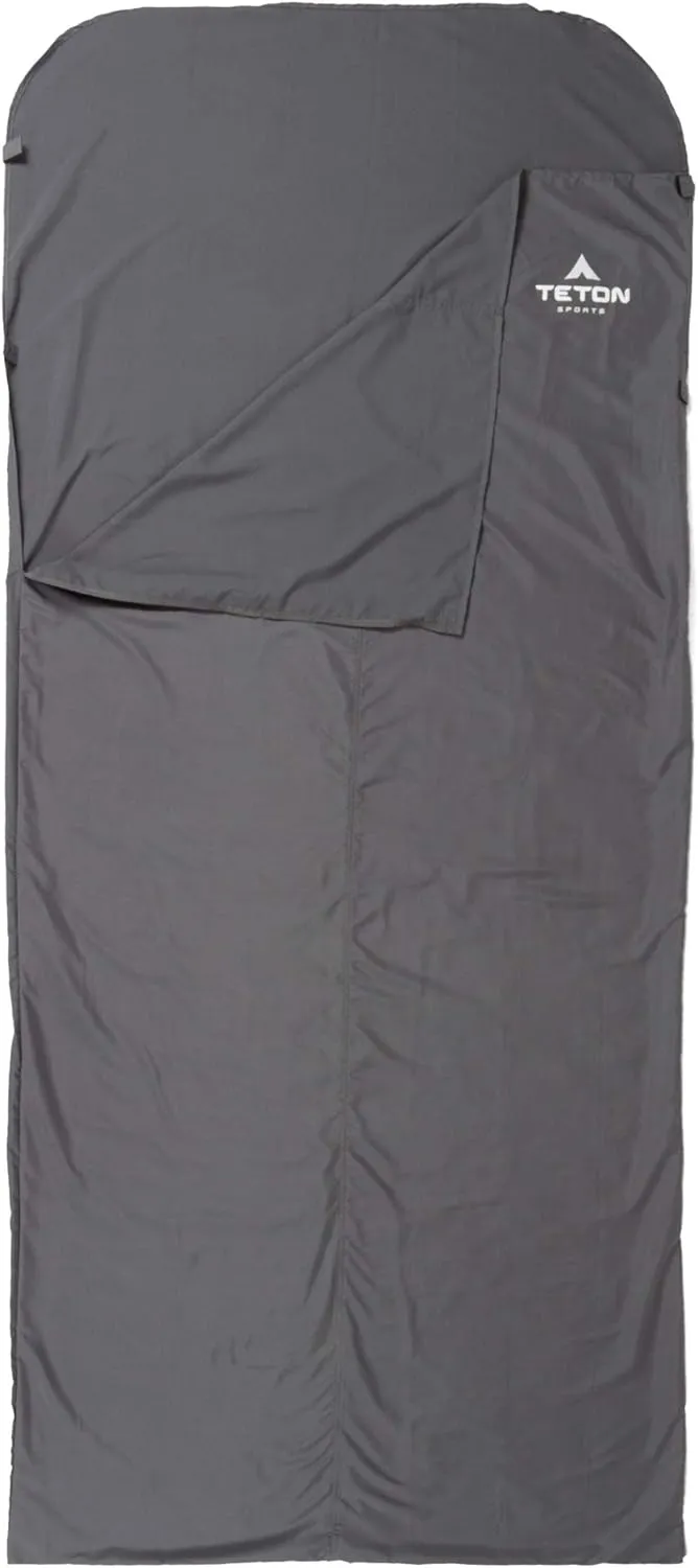 TETON Sports Sleeping Bag Liner; A Clean Sheet Set Anywhere You Go; Perfect for Travel, Camping, and Anytime You’re Away from Home Overnight; Machine Washable; Travel Sheet Set for Your Sleeping Bag