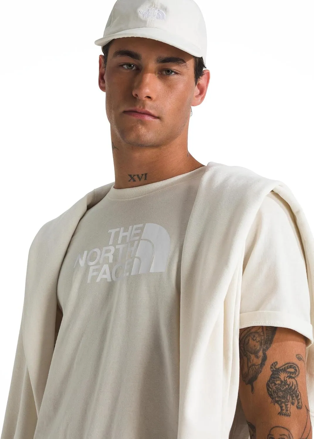 THE NORTH FACE Men's Core Half Dome Short-Sleeve Tee | Regular Fit Cotton Shirt with Graphic Design & Ribbed Collar